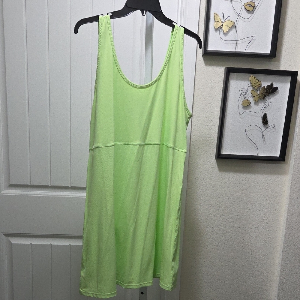 Ideology Active Light Lime Tank Tennis Dress - Picture 2 of 6